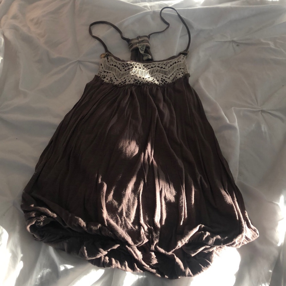 Brown free people top
